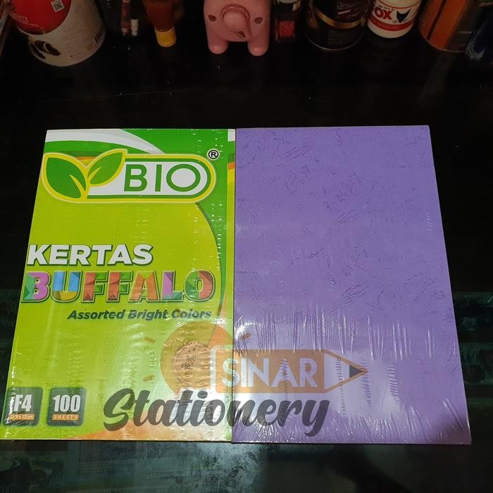 

Cover/Kertas Bufallo Bio Ungu 1Pak Isi 100Pc