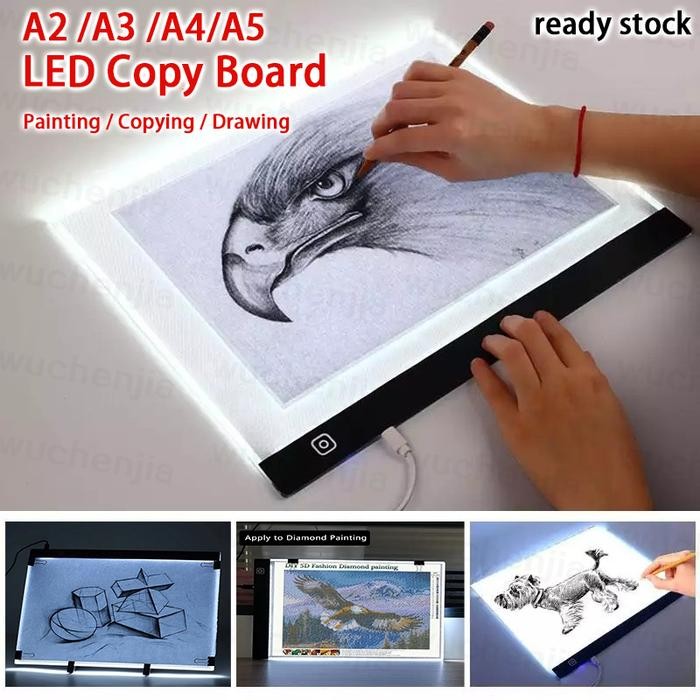 

[Ready Stock]A2/A3/A4/A5 Led Drawing Tracing Board Stensil Board Papan Jiplak Gambar Led Anak Dewasa