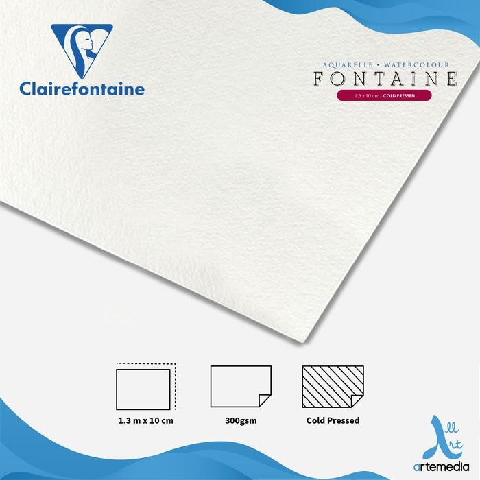 

Kertas Cat Air Clairefontaine Fontaine 1,3X10M Watercolor Paper Roll