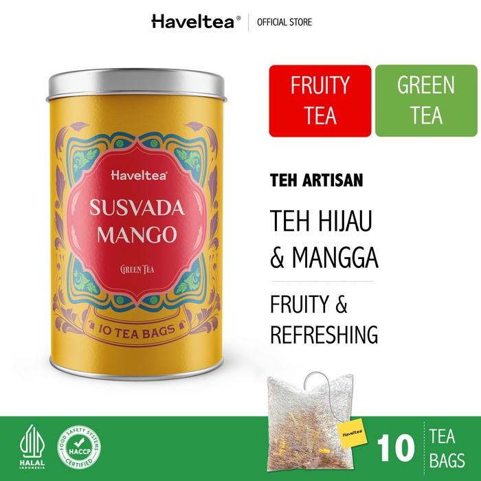 

Exp Lama SUSVADA Mango Big Tin 250g - Haveltea Fruit Tea Teh Hijau Mangga