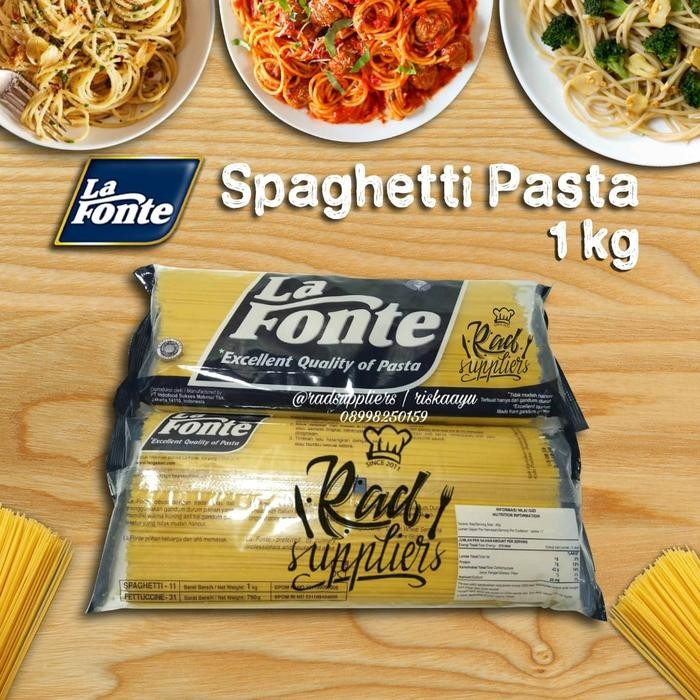 

Pilihan- La Fonte Spaghetti 1Kg, Spaghetti La Fonte 1Kg.. Spesial Price.... !