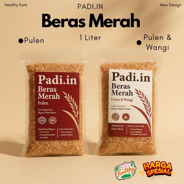 

Pilihan- Beras Merah Padi.In Dijamin Pulen & Pandan Wangi 1 Liter