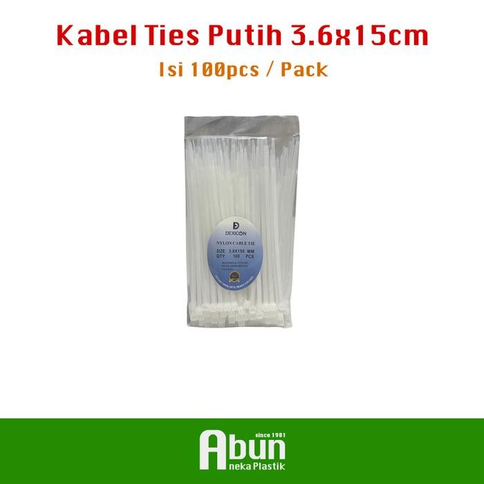 

jjm - Kabel Ties High Quality 15cm x 3.6mm Putih @100pcs