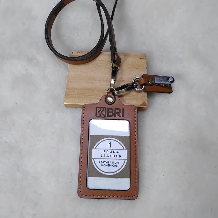 

jjm - Termurah Name Tag Id Card Kulit Sapi Asli Pull Up + Tali