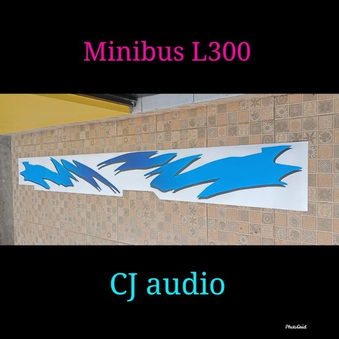 sticker striping Mitsubishi L300 minibus