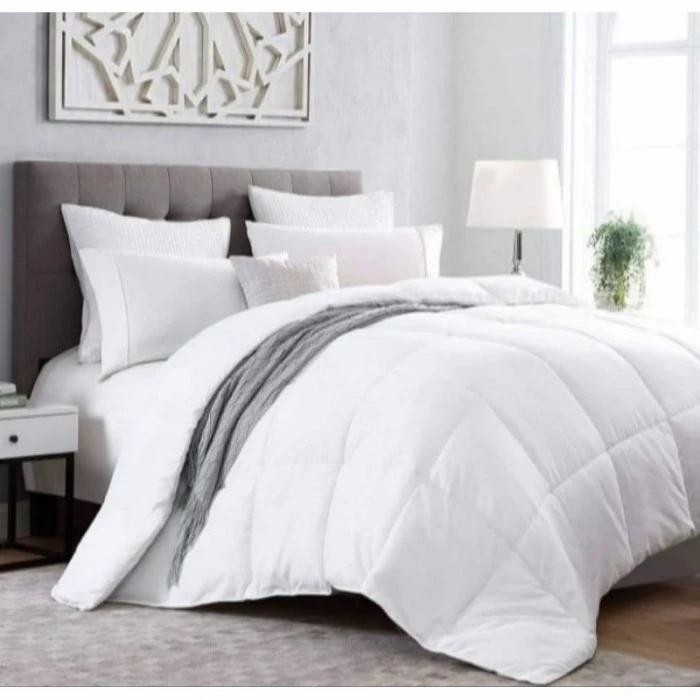 BEDCOVER SET EL POLOS PUTIH MICROTEX