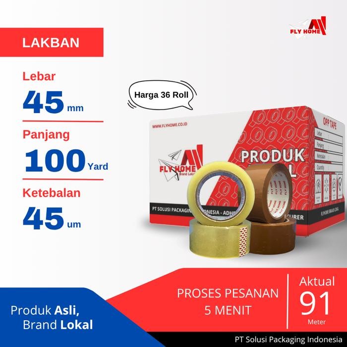 

Pilihan- Fly Home Lakban Bening Dan Coklat 1Dus 100Yard 45 X 100 Yard 90Meter