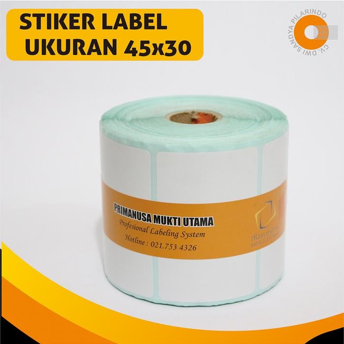 

Pilihan- Stiker Label Semicoated Ukuran 45X30 Mm
