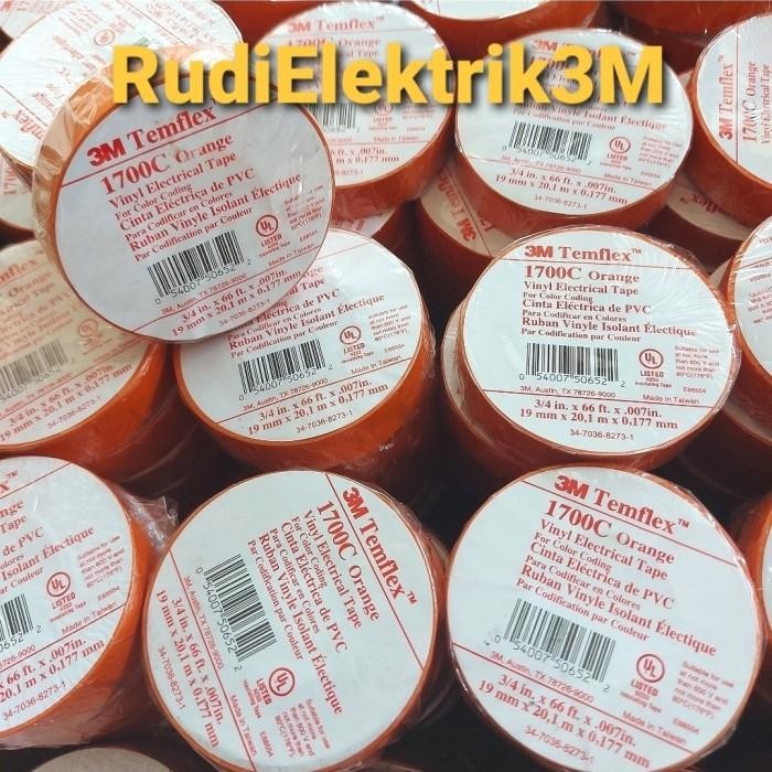 

Pilihan- 3M Isolasi Temflexx Orange 3M 1700C 19Mm X 20.1M X 0.177M