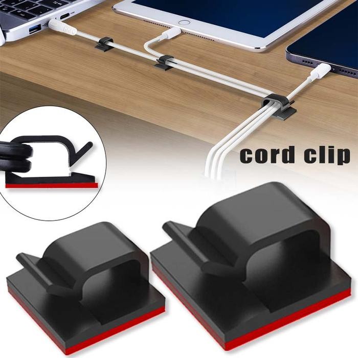 

Pilihan- 50Pcs Jepit Perapih Cable Klem Kabel Pengikat Perapih Clip Cable Management Organizer