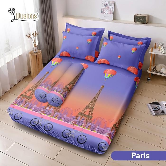 Illusion - Sprei Queen Size Illusion 160X200 Motif Paris