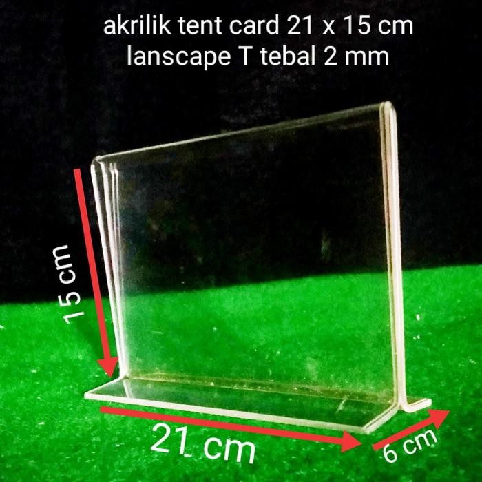 

Pilihan- Akrilik Tent Card/ Tempat Brosur A5 Lanscape T Uk 21 X 15 Cm Tebal 2Mm