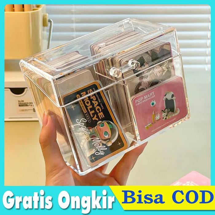 

Pilihan- Kotak Tempat Kartu Nama Akrilik Photocard Organizer Card Storage Box