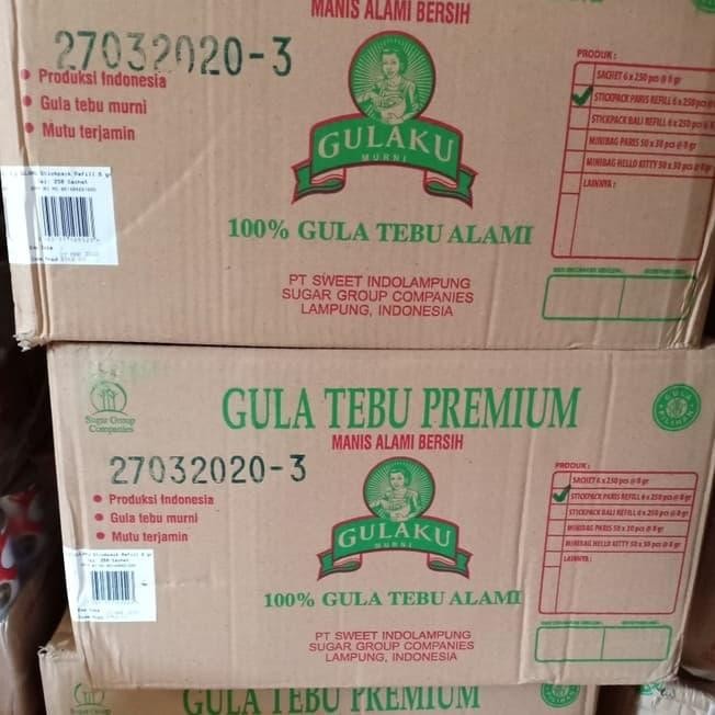 

Pilihan- Gula Pasir Gulaku Putih/Kuning. 1Dus = 24 Bks