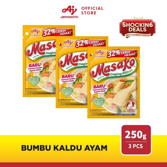 

Pilihan- Masako Bumbu Kaldu Ayam Penyedap Rasa 250G (3 Pcs)