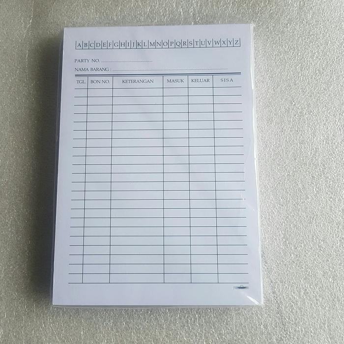 

Bisa Termin! Kartu Stok Ukuran Kecil 100 Lembar