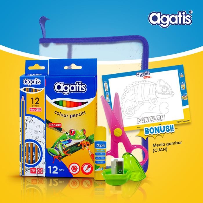 

Bisa Gosend! Agatis - Paket Alat Tulis Mewarnai Sd Kids Pencil Stationery