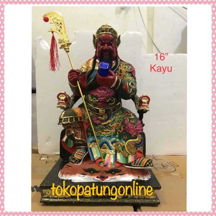 Patung Kwan Kong 16In Kayu 21A