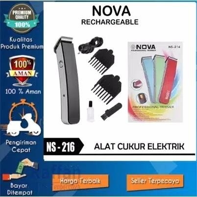 Alat Cukur Nova NS 216 - Alat Cukur Rambut Rechargeable - Alat Cukur