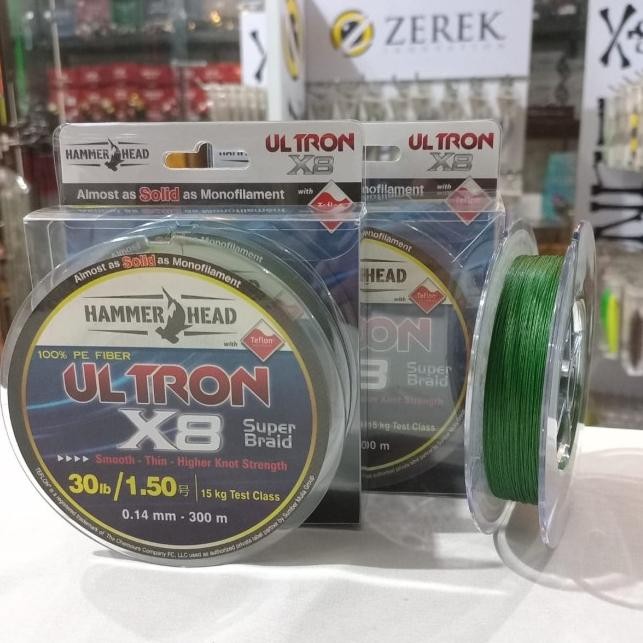Senar PE Teflon X8 Hammer Head Ultron 300 meter-Senar Pe x8