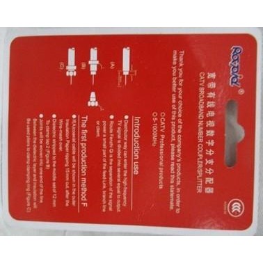 Spliter 2 Way RAPID Splitter Antena TV Pembagi Kabel Cabang Antena