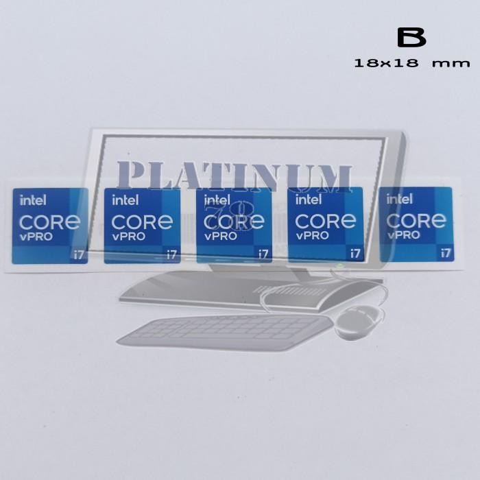 Sticker Stiker Logo intel Core i7 Gen 11 Original
