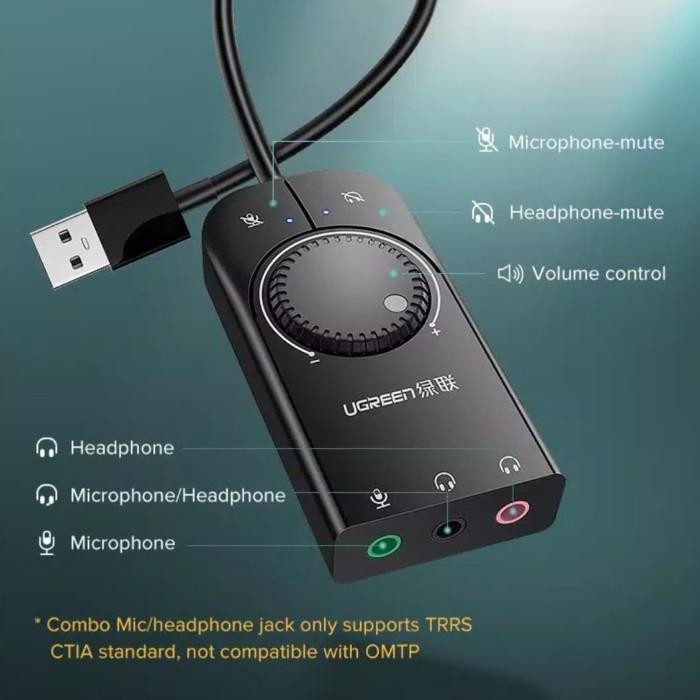 Ugreen Usb Soundcard External Ugreen Sound card External to Audio Mic