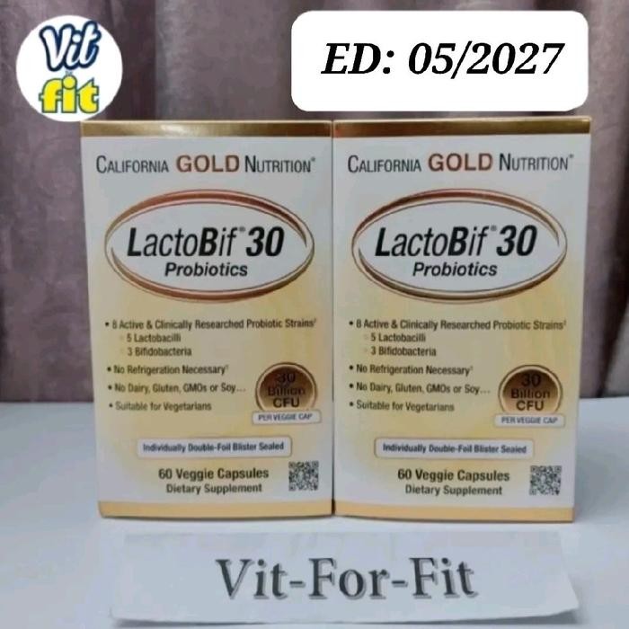 California Gold Nutrition CGN Lactobif 30 billion Probiotics - 60 caps