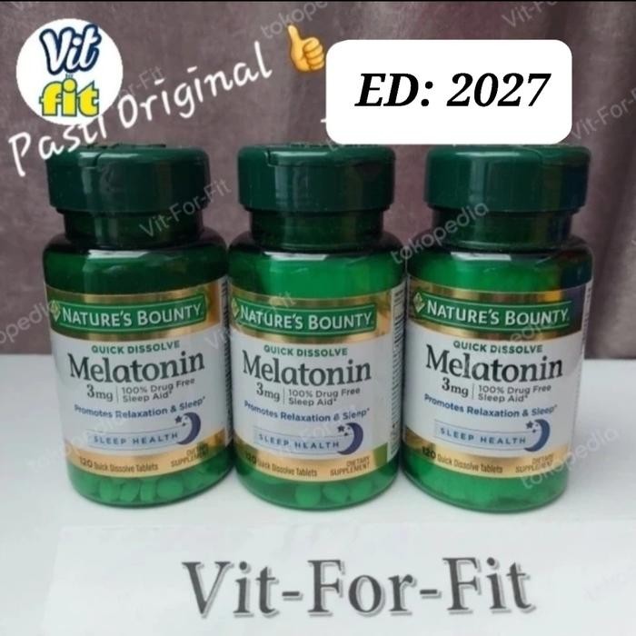 Nature's Bounty Melatonin 3 mg - 120 tablets Sleep Aid 3mg Nature