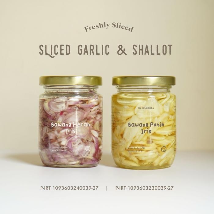 

ASLI Bawang Putih / Merah Iris - Sliced Garlic / Shot in Oil Millimala READY STOCK