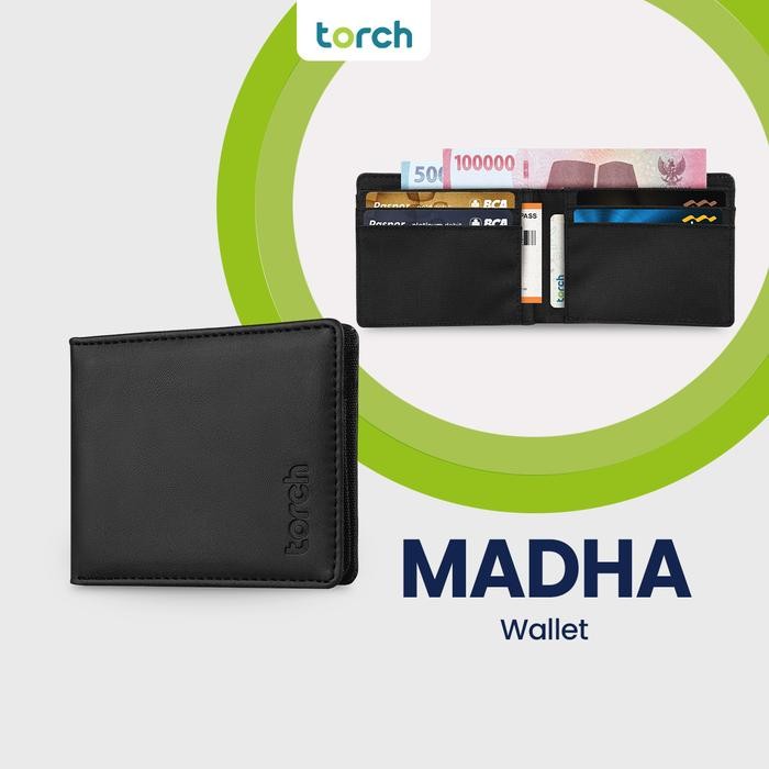 TORCH Madha Dompet Simple Extra Lipat Pria Wanita Tempat Kartu Uang STNK Karcis Kuat Tahan Air -