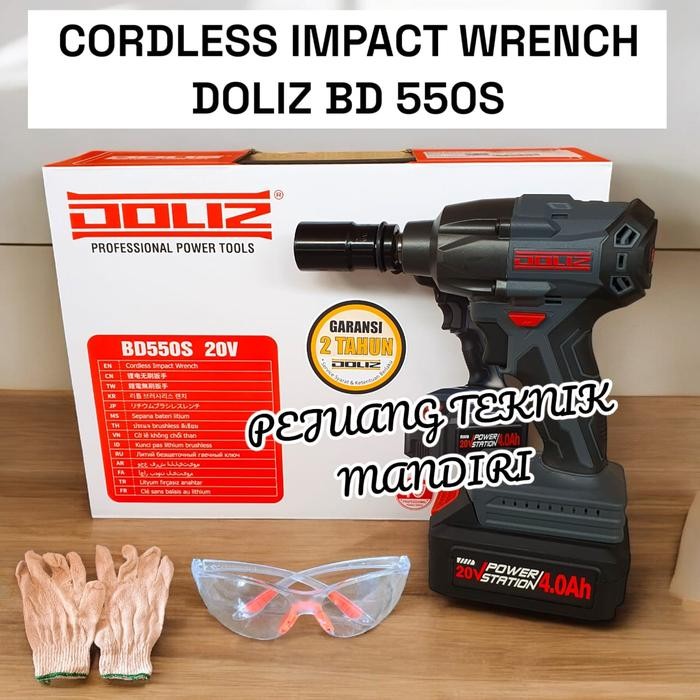 DOLIZ BD 550S CORDLESS IMPACT WRENCH BRUSHLESS BD550S ALAT PEMBUKA BAUT DOLIZ BD 550 S