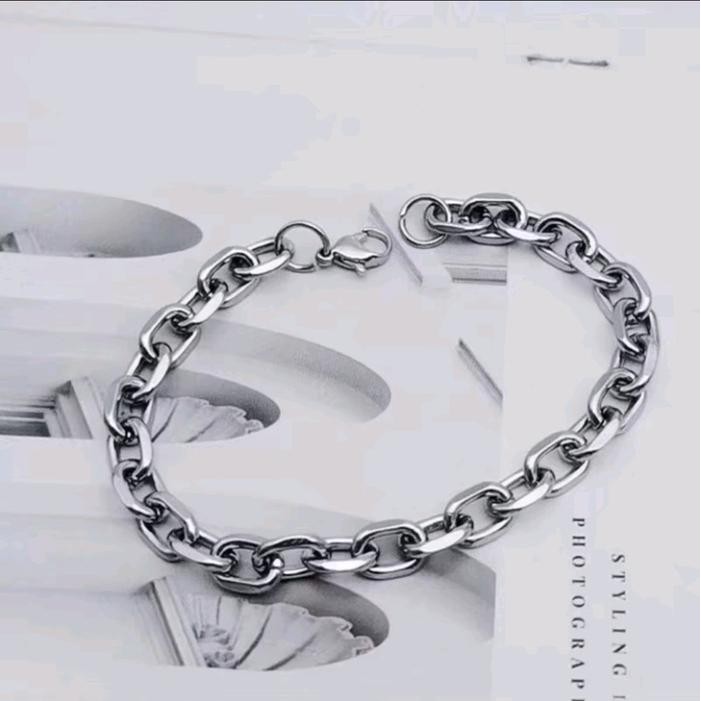 GELANG TITANIUM LAKI-LAKI DAN PEREMPUAN MODEL RANTAI TERBARU Bracelets