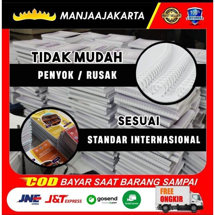 SPIRAL KAWAT 7/16" PUTIH A4 KAWAT SPIRAL JILID SPIRAL KAWAT MURAH