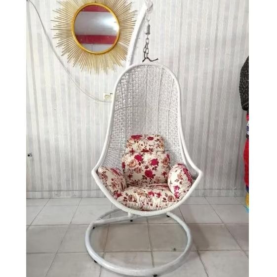 Promo Ayunan Santai Gantung Rotan Sintetis Hanging Chair / Ayunan Inul Gantung / Ayunan Gantung