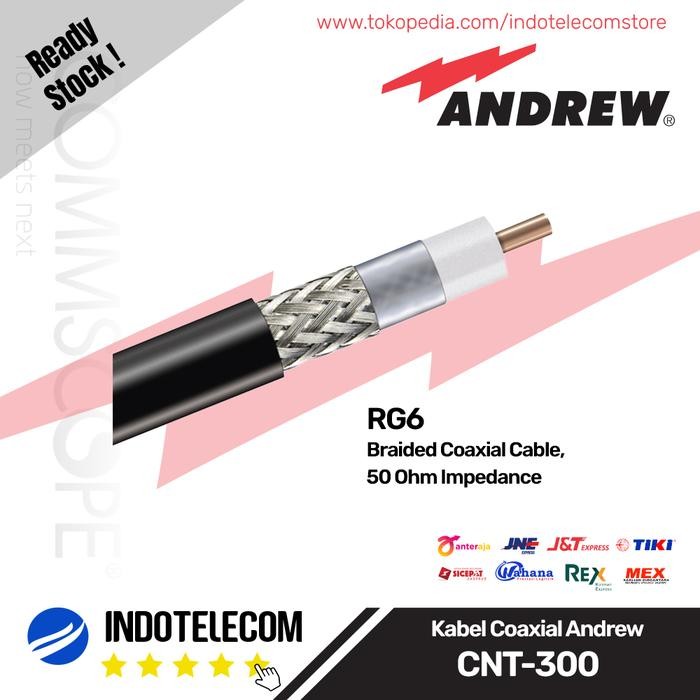 Dahua - Kabel Coaxial Rg6 Andrew Cnt-300 50 Ohm Cnt300 Rg-6 Ori New