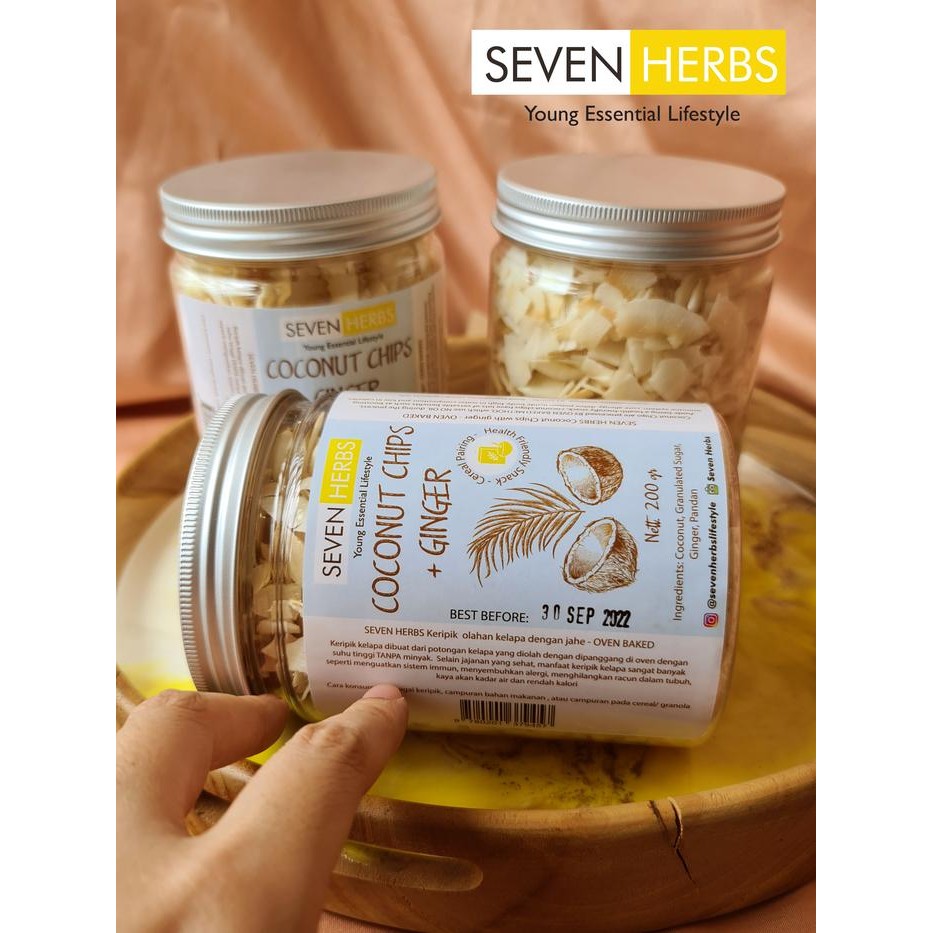

ASLI SEVEN HERBS- COCONUT CHIPS + GINGER 200 GR READY STOCK