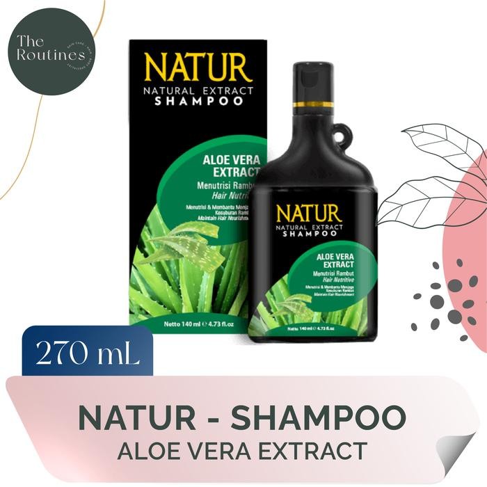 Siap Kirim Natur Shampoo 270Ml Sampo Herbal Perawatan Rambut Rontok & Sehat