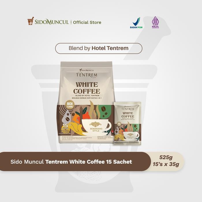 

Pilihan- Sido Muncul Tentrem White Coffee (Isi 15 Sachet)