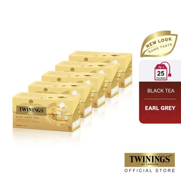 

Pilihan- Twinings Paket Bundle Set 5 Teh Hitam Bergamot Earl Grey Tea 25X2Gr