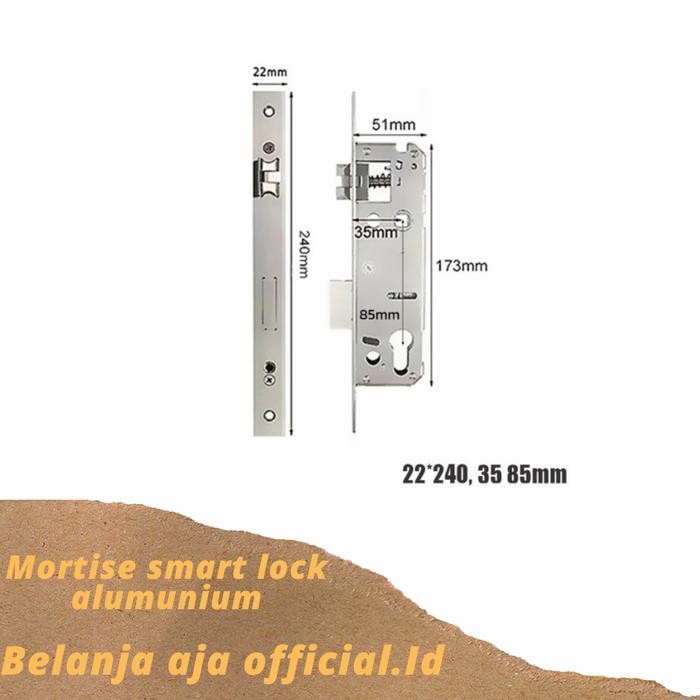 MORTISE LOCK CASE PINTU ALUMINIUM BADAN KUNCI SMART DOOR LOCK DIGITAL