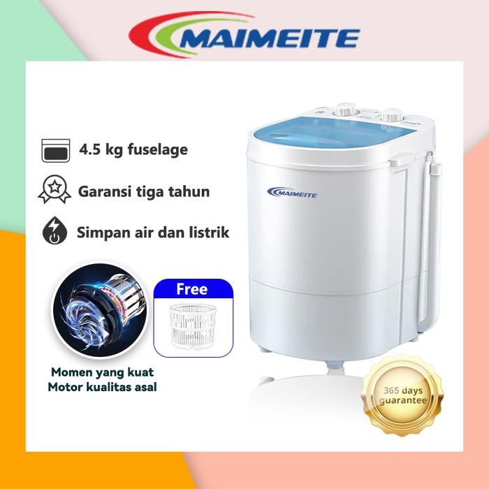 MAIMEITE Mini Washing Machine Mesin Cuci Mini Hemet Energi 4.5KG Mesin Cuci Anak Kost