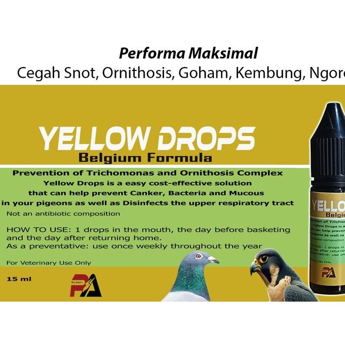 Yellow drops merpati raptor drop obat goham snot