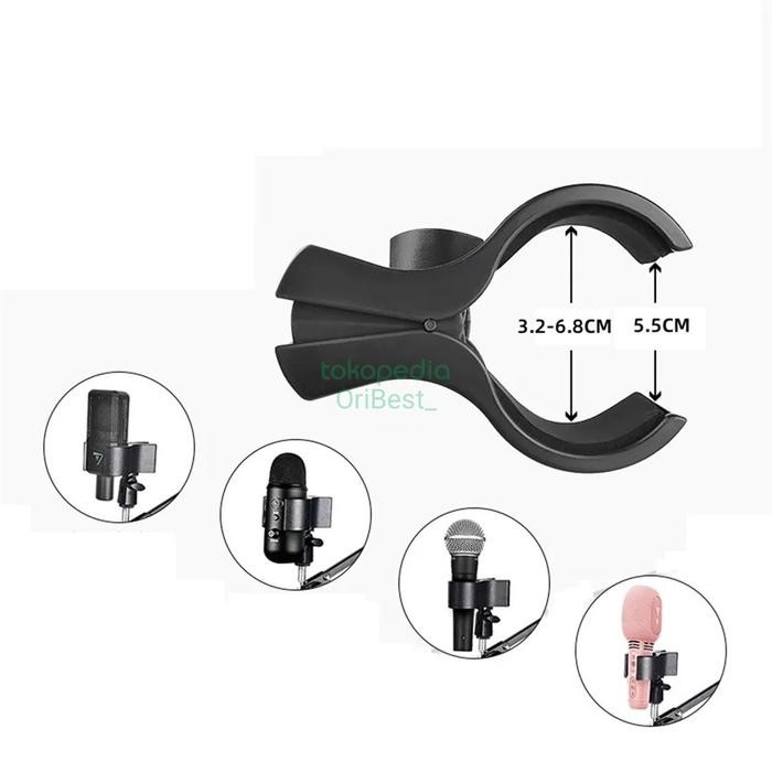Pilihan- Mic Holder Besar Untuk Mic Wireless Mic Condenser Universal Jepit