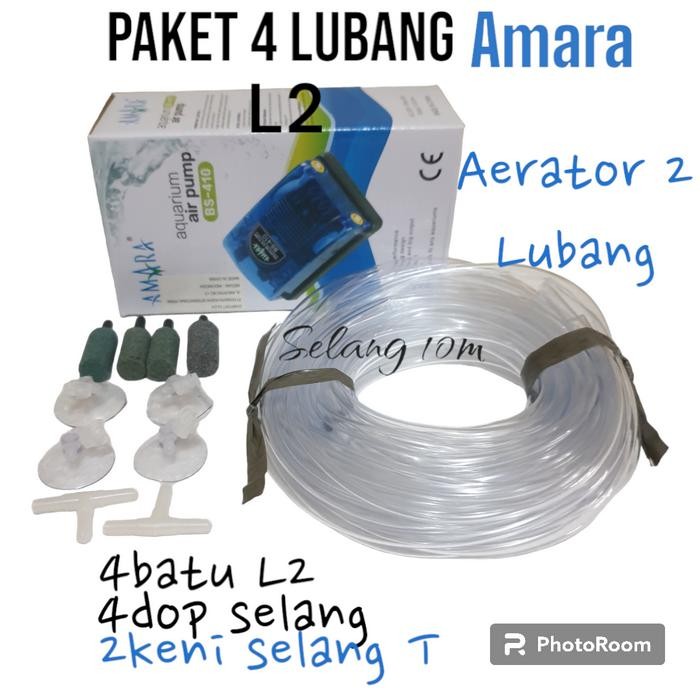 PAKET AERATOR 4 OUTPUT MURAH SELANG 10M. MESIN AERATOR 2LUBANG.