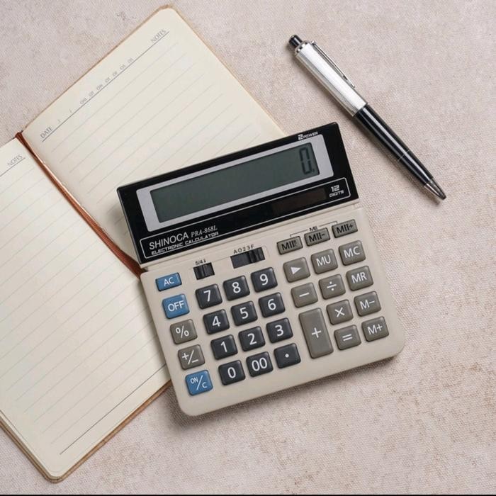 

Terlaris! Kalkulator Shinoca Pra-868L 12 Digit