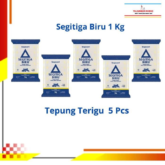 

[PAKET HEMAT ISI 5] Tepung Segitiga Biru 1 KG PROMO MURAH /SegitigaTepung Terigu 1 Kg PROMO MURAH