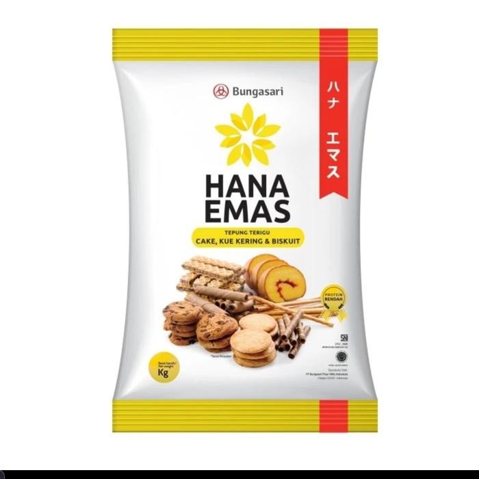 

Tepung terigu Hana Emas 1dus isi 10 x 1kg