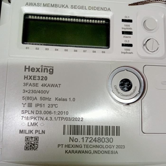HOT SALE Kwh meter Hexing hxe320 5(80)A 3 phase + tera metrologi resmi
