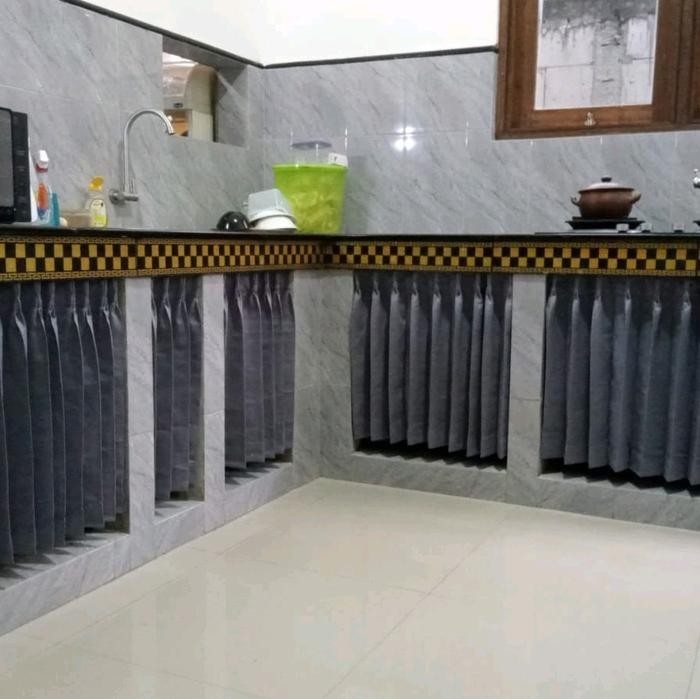 Pilihan- Gorden Bawah Kompor Tirai Kolong Dapur Hordeng Pendek
